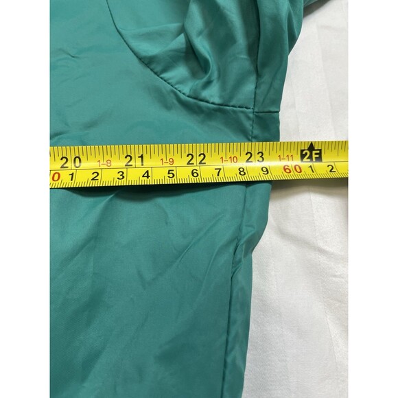 VTG LL Bean Collared Pullover Windbreaker Jacket Size Medium Green 1/2 Button - Picture 9 of 9